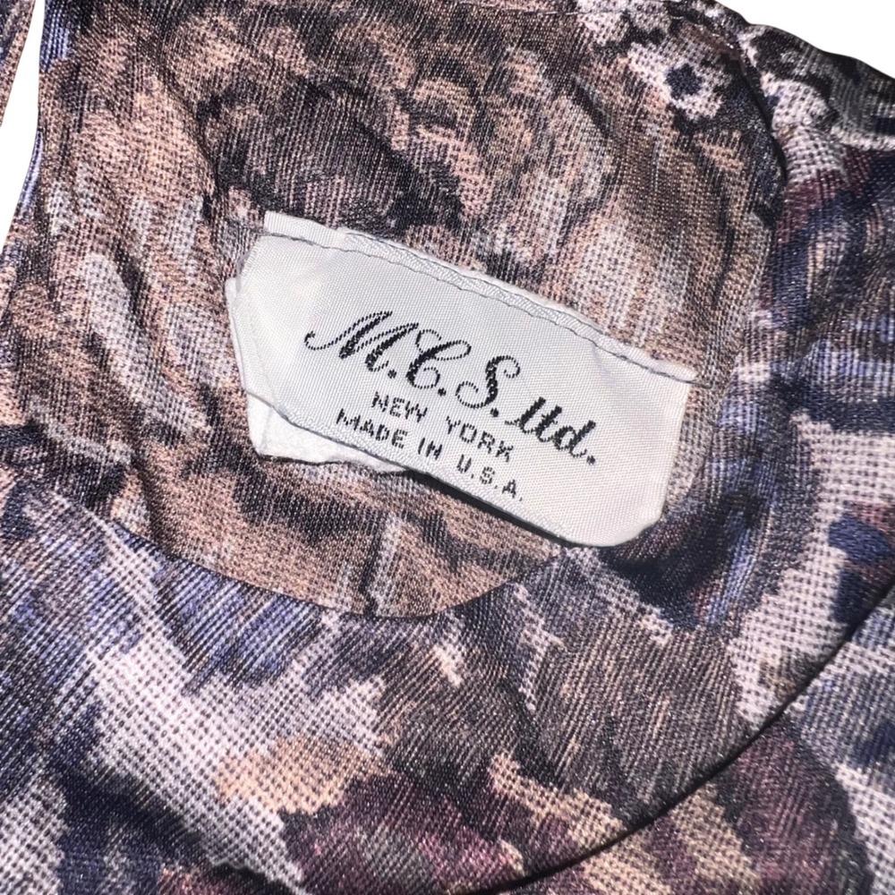 Vintage 80s MCS Ltd New York Floral Tapestry Women's Midi Dress Size 12 USA - Picture 3 of 16